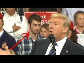 Les réactions de cet homme lors d'un meeting de Trump ont ravi les opposants du président