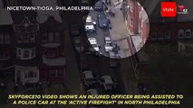 Philadelphia Officers Rush Injured Cop to Cruiser During Shooting