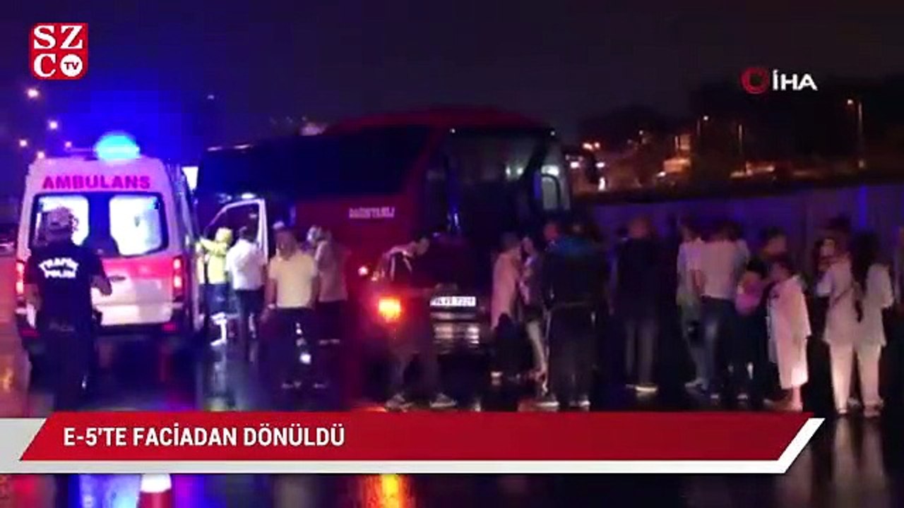E-5 Karayolunda faciadan dönüldü
