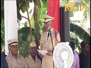 Haïti / Sécurité.- Graduation d'une classe de 15 officiers, d'un bataillon de 250 soldats.