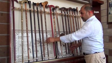 Bin yıllık ceviz ağaçlarından 100 çeşitten fazla baston imal ediliyor