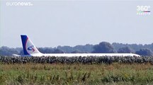Russian plane crash-lands in field after birdstrike, no casualties reported