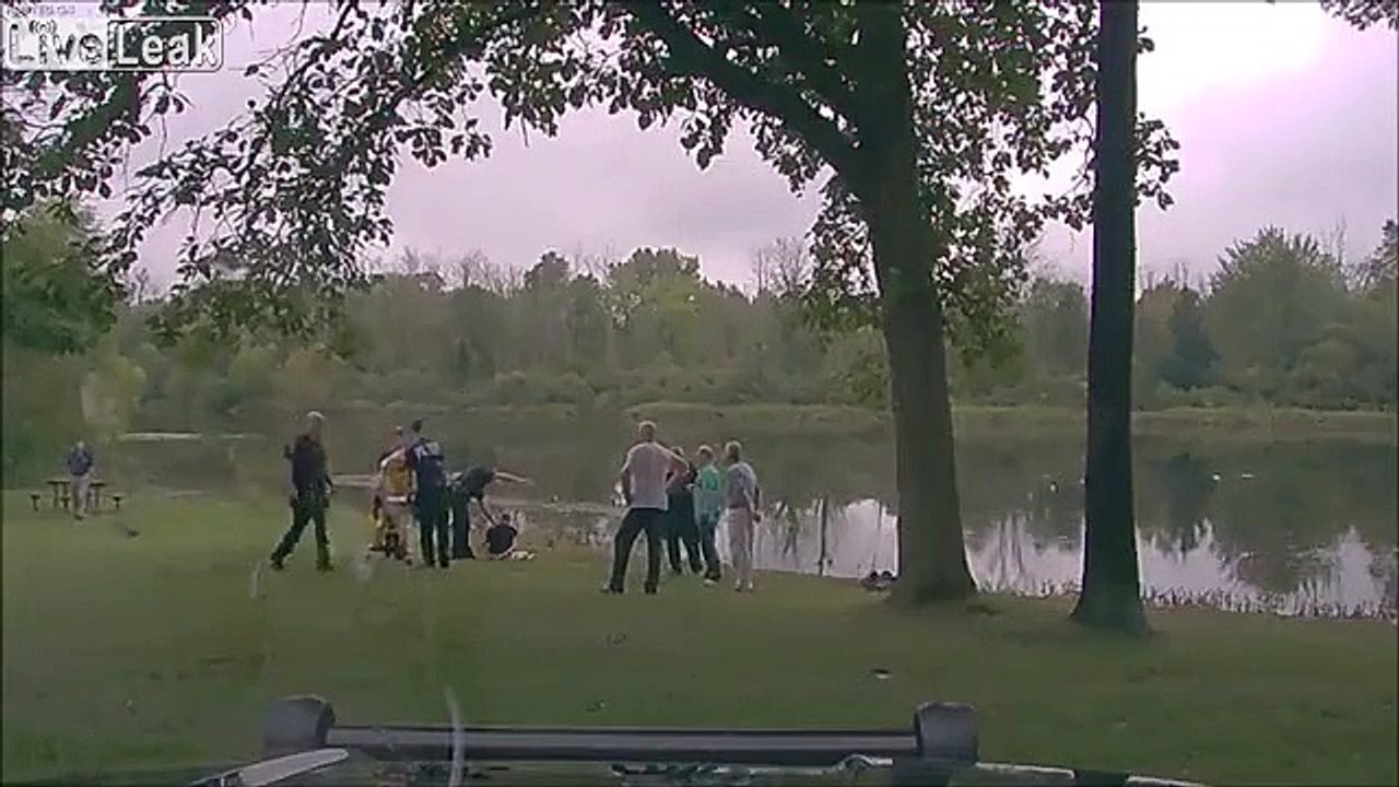 Ces gens sauvent une femme d'une voiture tombée dans le lac !