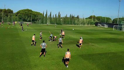 Entrenamiento del Cádiz en El Rosal
