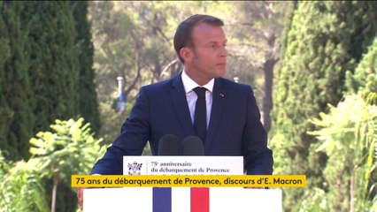 Débarquement de Provence : "La très grande majorité des soldats [libérateurs] venait d'Afrique" dit Macron