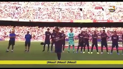 Leo Messi hablando en el trofeo Jan Gamper 2019