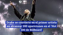 Drake se convierte en el primer artista en alcanzar 200 apariciones en el 'Hot 100 de Billboard'