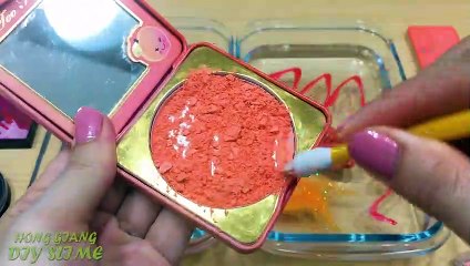 Strawberry vs Peaches ! Mixing Makeup Eyeshadow into Clear Slime ! Satisfying Slime s #91