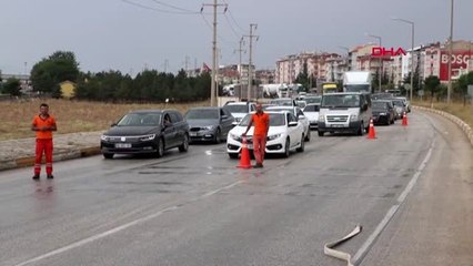 Yola dökülen yağ kazaya neden oldu