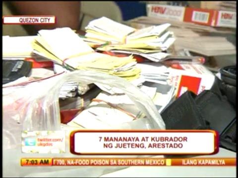 7 nabbed in QC for jueteng