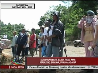 Cage prepared for another big Agusan croc