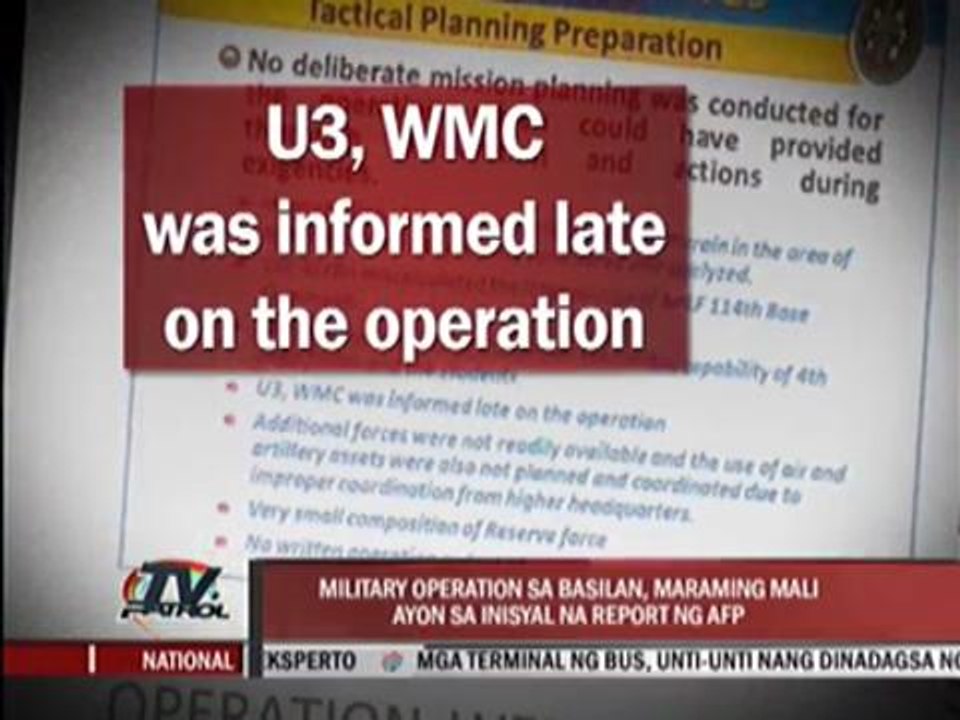 Initial report reveals lapses in Basilan operation
