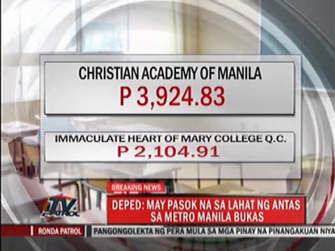 DepEd: More than 1,000 private schools hike tuition