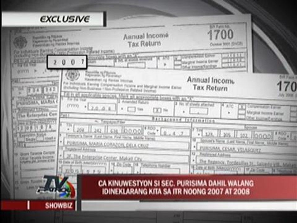 EXCLUSIVE: CA questions alleged discrepancy in Purisima’s ITR