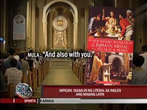 Catholic Church to alter mass liturgy in 2012