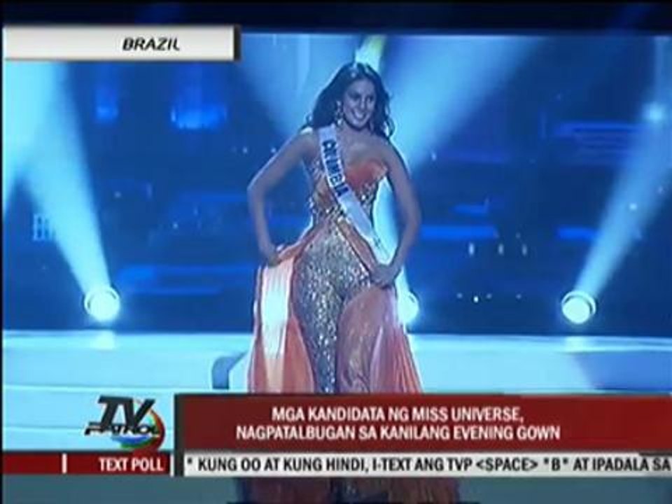 Miss Universe bets don evening gowns, swimsuits
