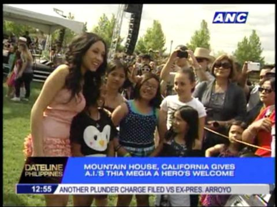 Thia Megia receives hero's welcome