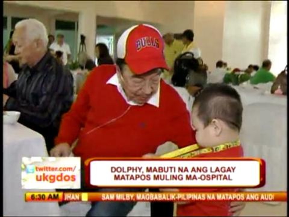 Dolphy in better condition after hospitalization