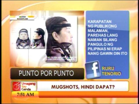 Punto por Punto: Mugshots, hindi dapat inilabas?