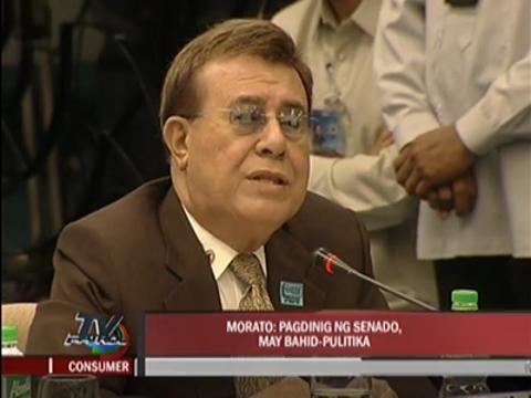 Morato accuses Senate hearing of bias