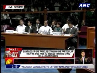 Miriam has palpitations in impeach trial