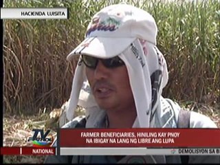 Farmers ask PNoy to give Luisita for free