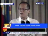 PNoy: Signing of 2012 budget historic