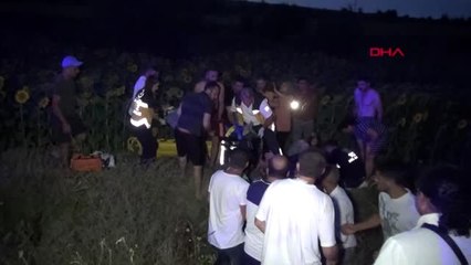 TEKİRDAĞ Takla atan otomobil tarlaya devrildi 4 yaralı