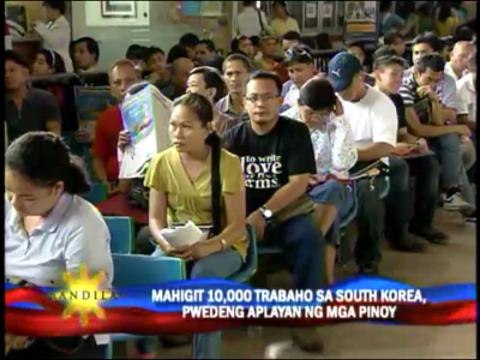 South Korea offers 10,000 new jobs for Pinoys