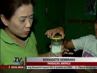 Did a rock burn this man's thigh?