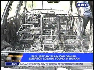 Lozano’s missing van recovered in Bataan