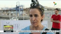 Activistas españoles apoyan a migrantes del buque Open Arms