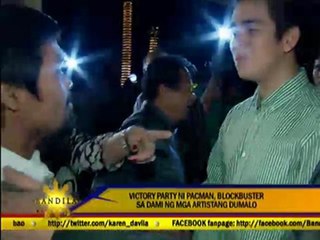 Stars, pols attend Pacquiao victory party