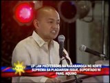 UP law profs find support in Aquino