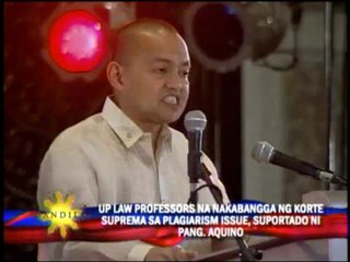 UP law profs find support in Aquino
