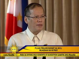 Download Video: Aquino signs 2011 budget