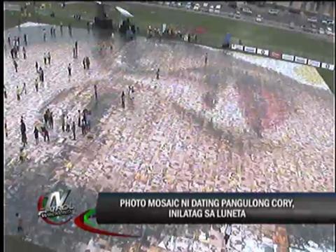 Cory photo mosaic unveiled for 1st death anniversary