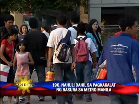 190 litterbugs nabbed in MMDA campaign