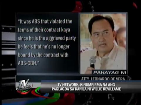ABS-CBN: Willie Revillame still bound by contract
