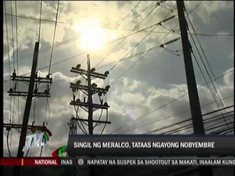 Meralco imposes higher rates this November