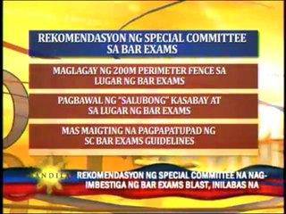 Bar blast committee bares reviews, recommendation