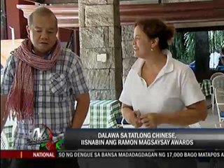 2 Chinese RM awardees cancel trip to Manila