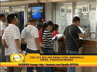 COA questions OWWA over missing funds