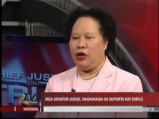 Senator-judges show support for Enrile