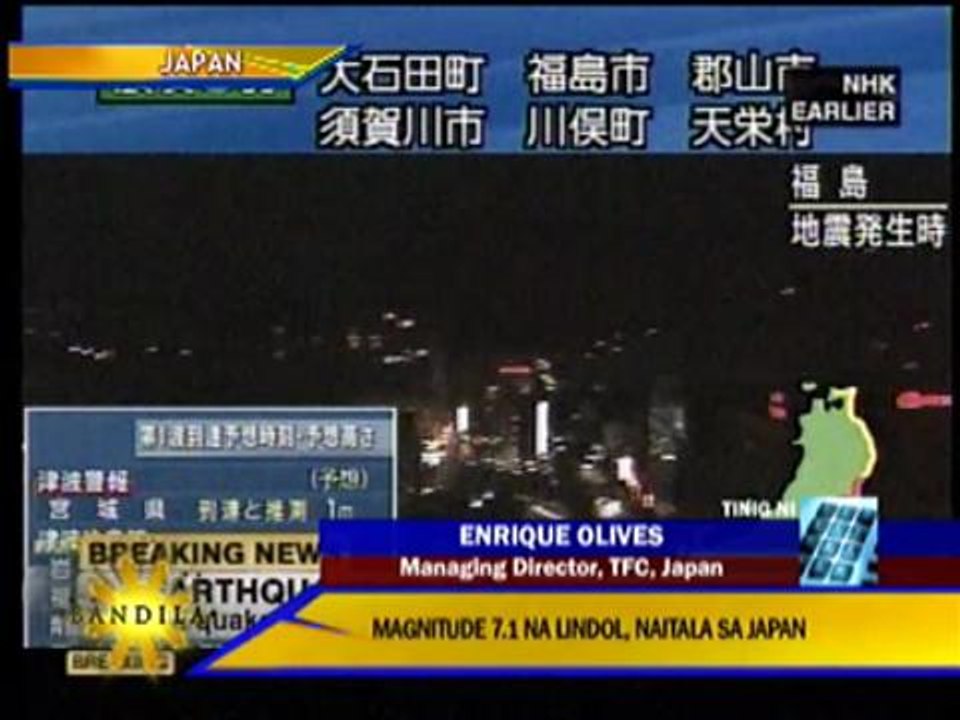 7.1 quake hits Japan