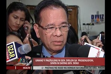 Drilon cautioned vs appearing helpful to prosecutors