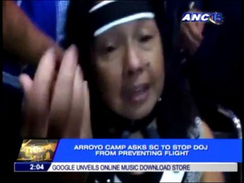 Arroyo camp asks SC to stop DOJ from preventing travel