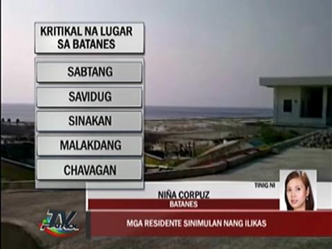 Residents in low-lying areas in Batanes evacuated