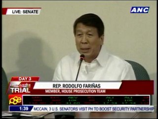Fariñas explains 'silence' in Corona trial