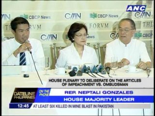 House majority leader sees Ombudsman impeachment OK